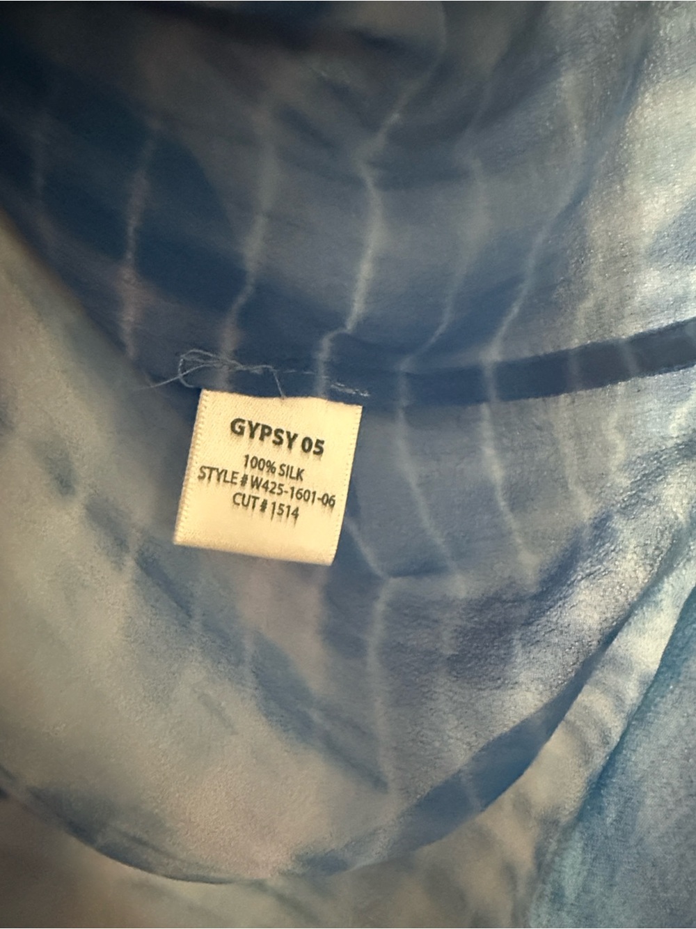 Gypsy 05 Blue Tie-Dye Sheer Tunic Top - Picture 4 of 7